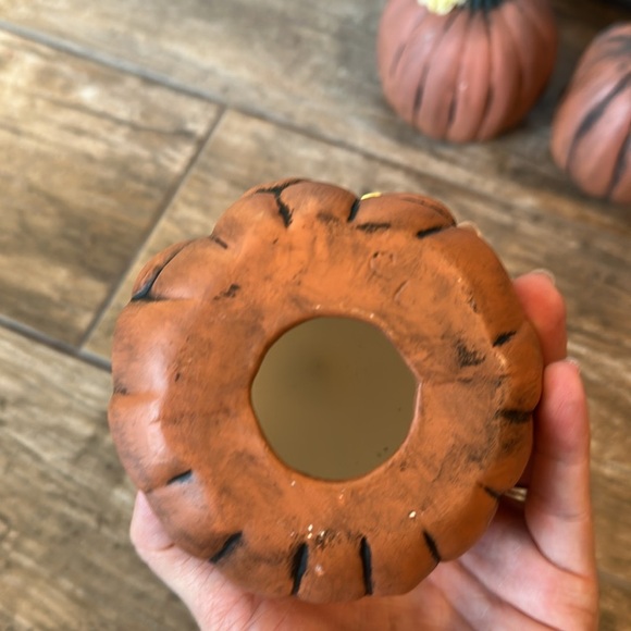 Vintage Anthropomorphic Whimsical Pumpkins Halloween Figurines set of 3 - Picture 3 of 5